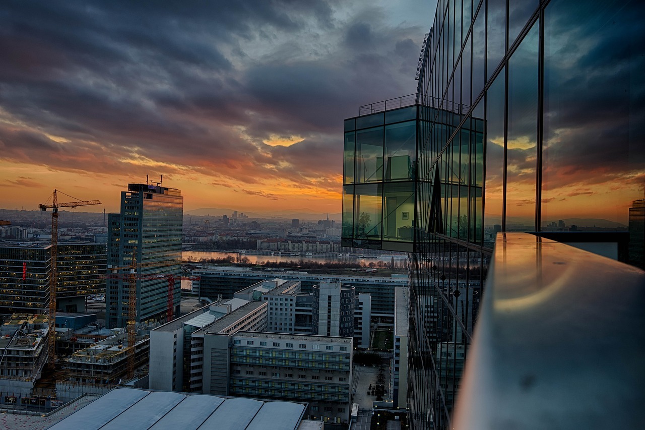 wien, vienna, sunset